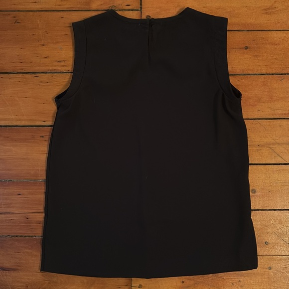 Black Vintage J. Crew tunic top or sleeveless blouse. Office, classic, size 8 - Picture 5 of 5